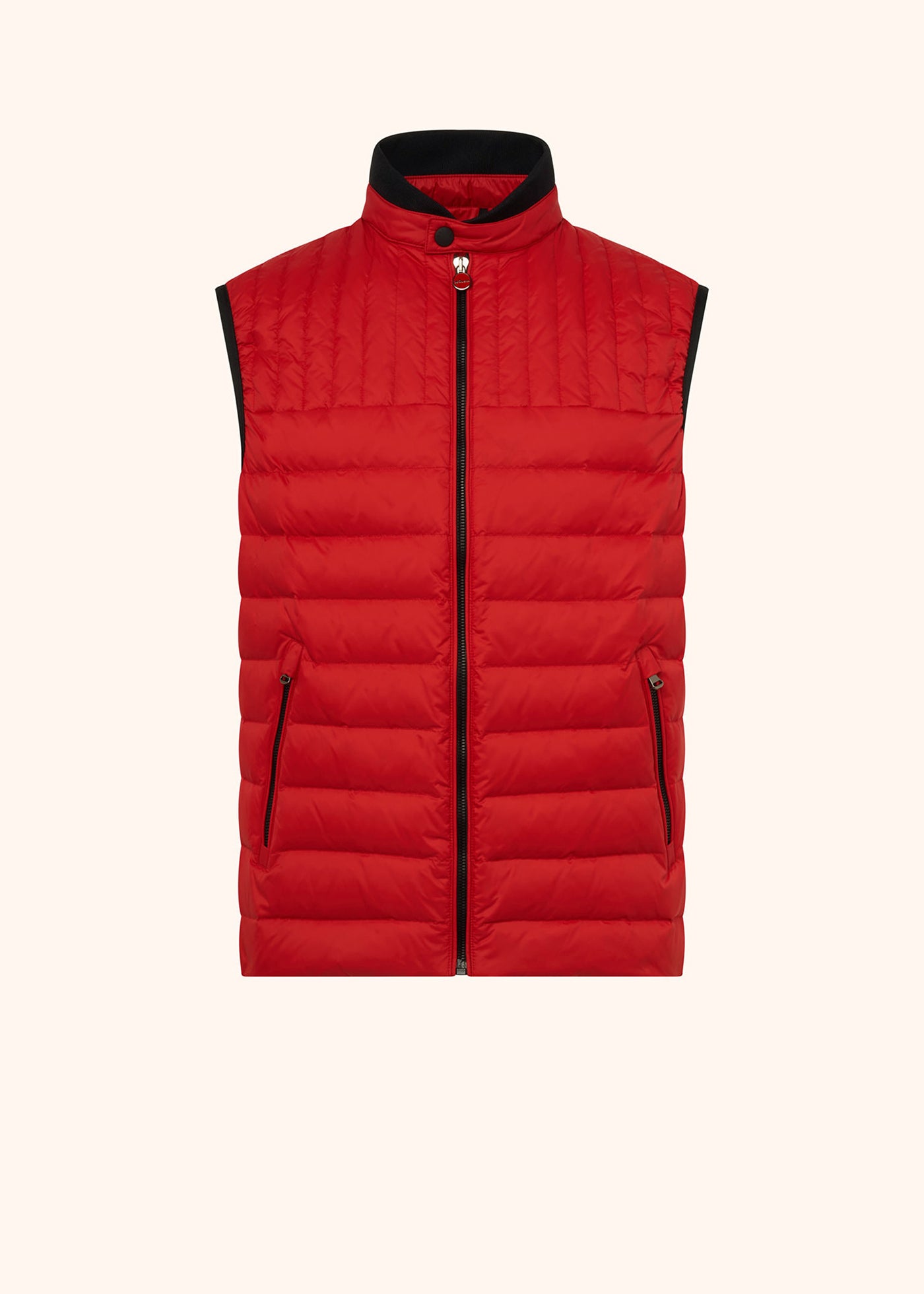 Kiton mock-neck padded gilet - Blue