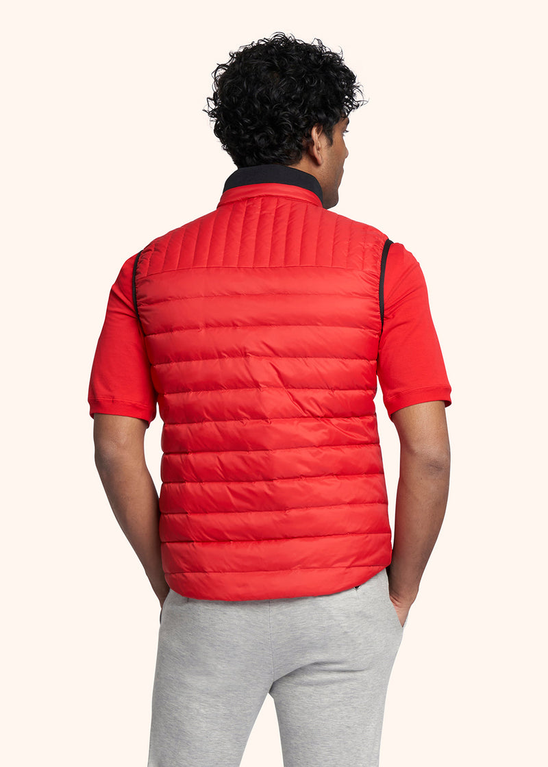 Kiton red vest for man, made of polyamide/nylon - 3